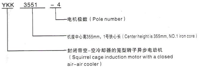 YKK系列(H355-1000)高压东湖三相异步电机西安泰富西玛电机型号说明